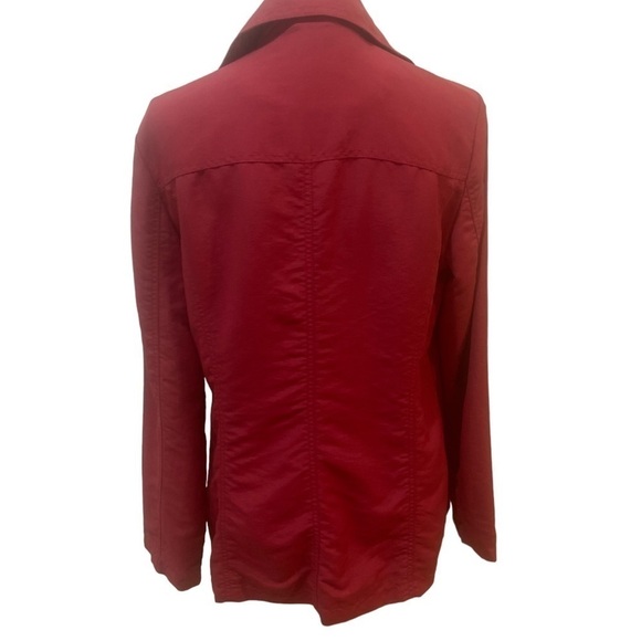 Eddie Bauer polyester cranberry outer pea coat style jacket lined size medium - Picture 11 of 14